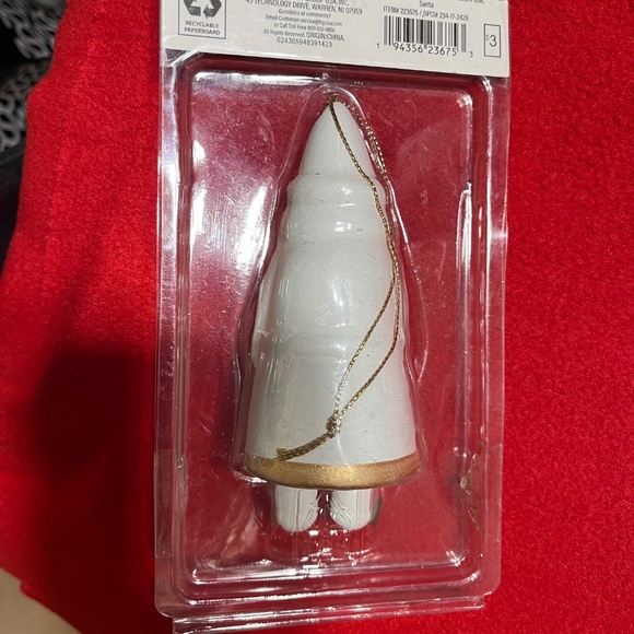 🎄 White & Gold Ceramic Bell Ornaments – Set of 3 (Reindeer, Tree & Santa) – NEW - Picture 5 of 12